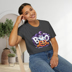 Halloween Ghost & Pumpkin T-Shirt, Unisex Tee for Halloween Parties, Festive Fall Apparel, Boo Graphic Shirt, Spooky Season Clothing