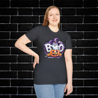 Halloween Ghost & Pumpkin T-Shirt, Unisex Tee for Halloween Parties, Festive Fall Apparel, Boo Graphic Shirt, Spooky Season Clothing