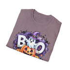 Halloween Ghost & Pumpkin T-Shirt, Unisex Tee for Halloween Parties, Festive Fall Apparel, Boo Graphic Shirt, Spooky Season Clothing