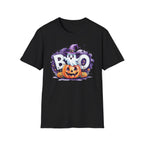 Halloween Ghost & Pumpkin T-Shirt, Unisex Tee for Halloween Parties, Festive Fall Apparel, Boo Graphic Shirt, Spooky Season Clothing