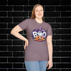 Halloween Ghost & Pumpkin T-Shirt, Unisex Tee for Halloween Parties, Festive Fall Apparel, Boo Graphic Shirt, Spooky Season Clothing